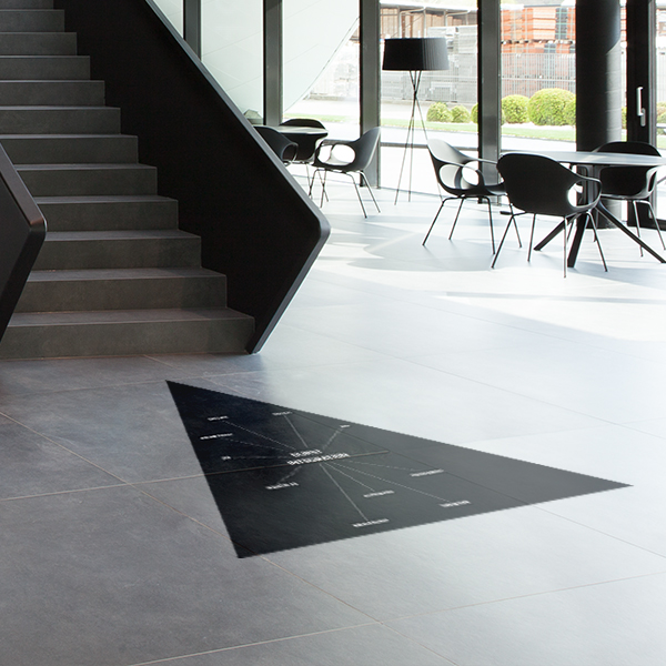 Autocollant de sol - triangulaire