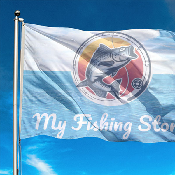 Drapeau sur mât 100 x 150 cm